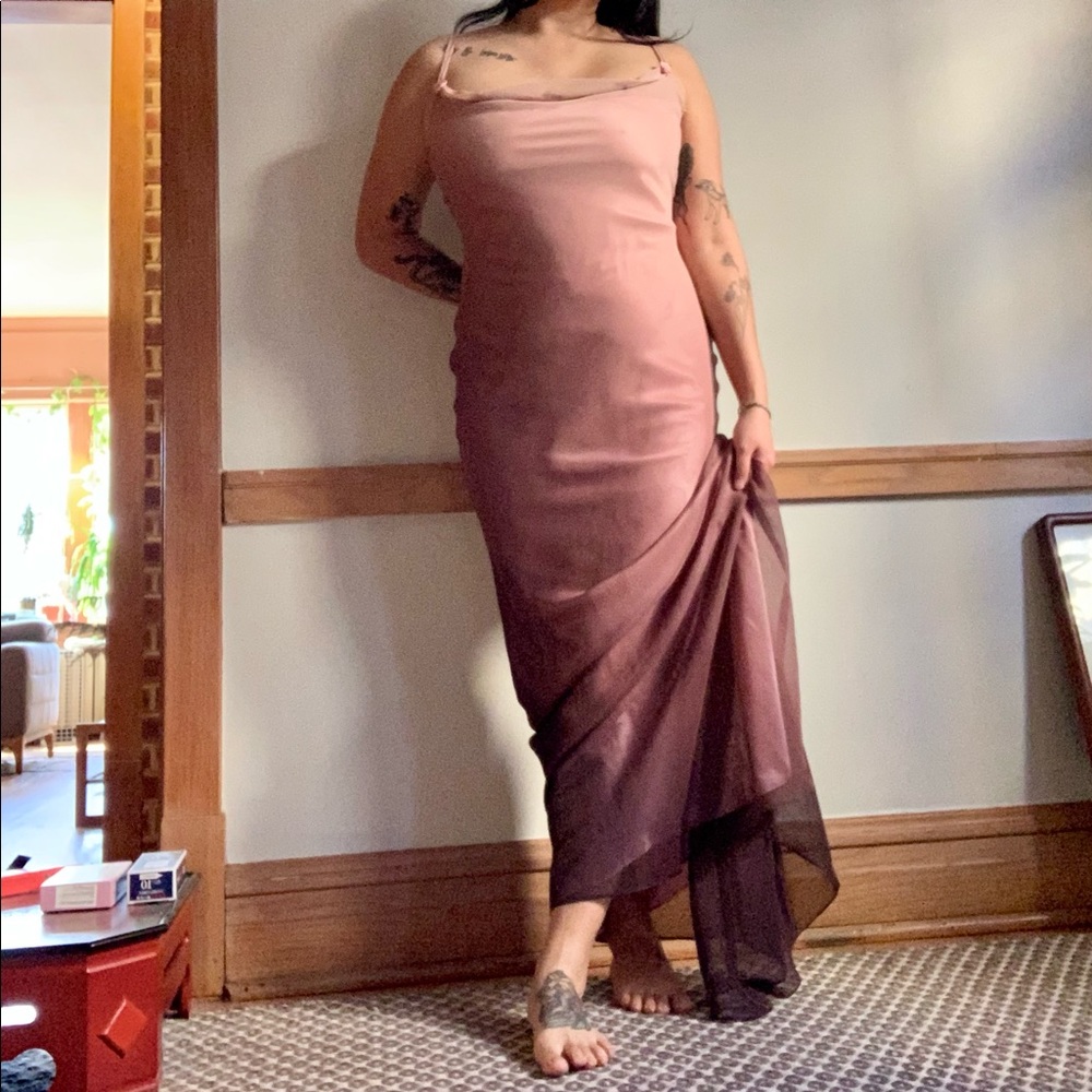 Ultimate 90s ombré dress with flower detail